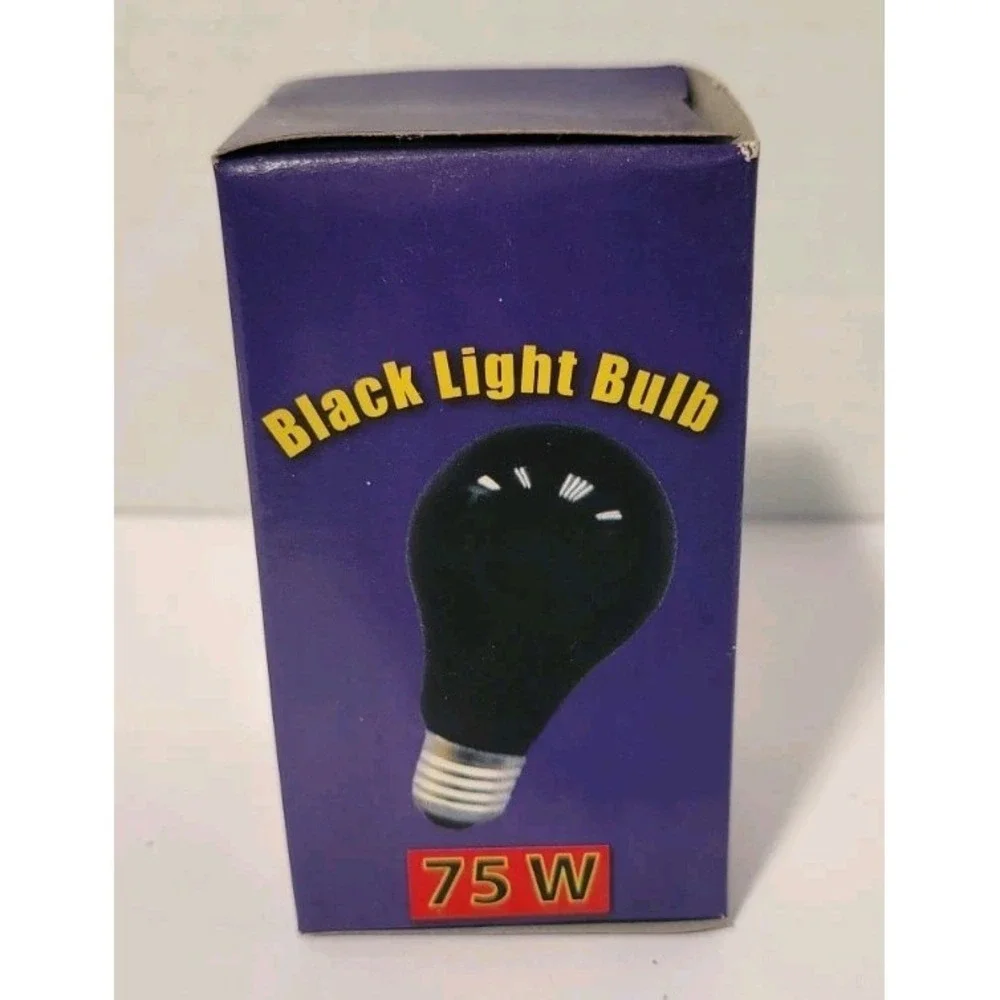 BLACK LIGHT 75 Watt 120V Standard Household Light Bulb A19 Medium E26 Base 75A19